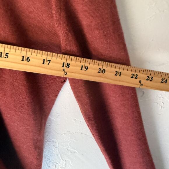 Linea Donna Sweater Vintage Large Red V Neck Pullover Merino Wool Made Italy - Picture 5 of 9